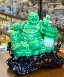 Tượng Di Lặc Sứ Bột Đá Xanh Ngọc
