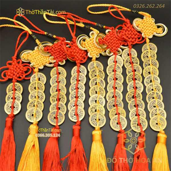 Dây Tiền Bát Trạch/ Dây Tiền Xu 8 Đồng