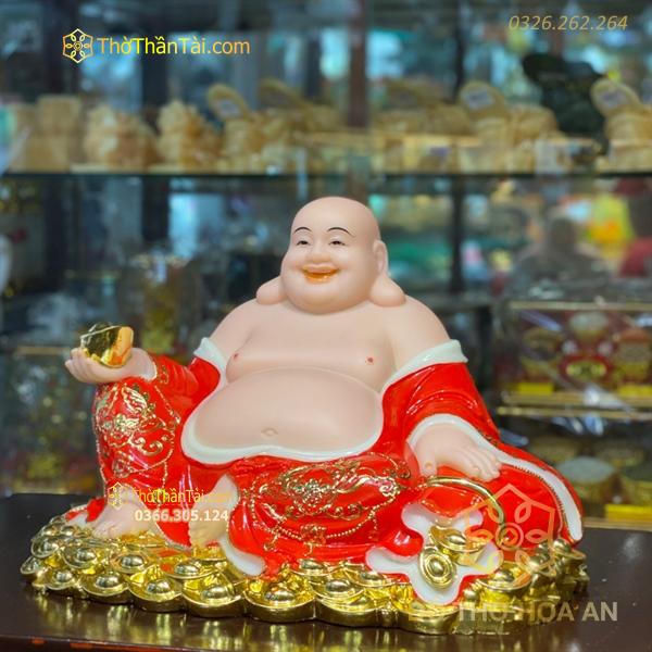 Tượng Di Lặc Bột Đá Đỏ