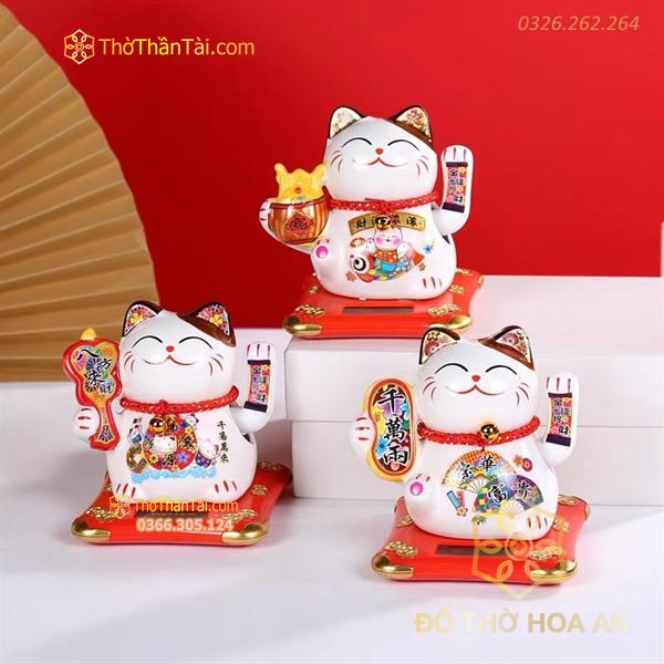 Mèo Thần Tài Năng Lượng 10cm