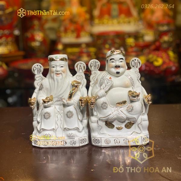 Tượng Thần Tài Thổ Địa Sứ Trắng