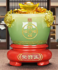 Bồn Tụ Bảo Chiêu Tài Bằng Đá Xanh Ngọc