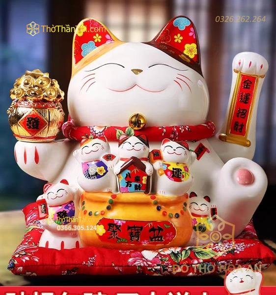 Mèo Thần Tài Tụ Bảo Bồn Thống Nhất Kim