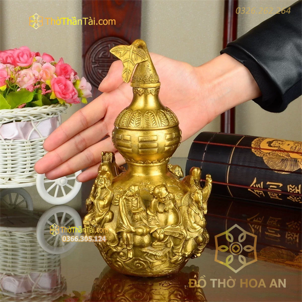 Hồ Lô Đồng Phong Thủy Bát Tiên