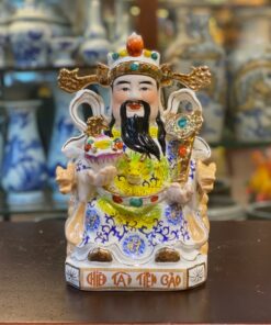 Tượng Thần Phát/ Thần Tiền Triệu Công Minh Sứ Gấm Xanh