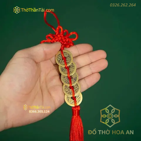 Dây Tiền Xu Ngũ Đế 5 Đồng