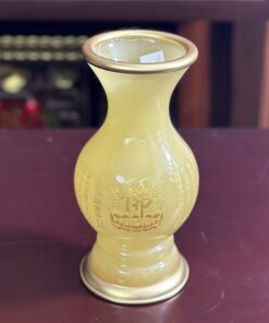 Lọ Hoa Lưu Ly Vàng Bọc Đồng