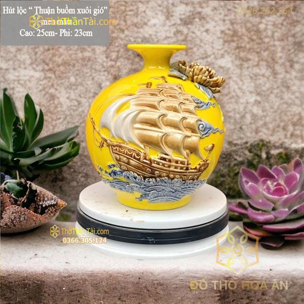 Bình Hút Lộc Thuận Buồm Xuôi Gió Đắp Nổi