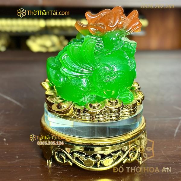 Tỳ Hưu Phong Thuỷ Xoay Đế Kính Xanh