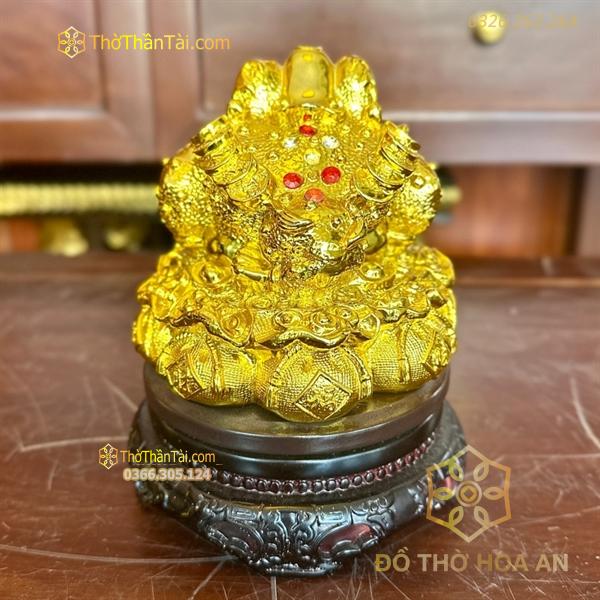 Cóc/Thiềm Thừ Phong Thủy Đế Xoay Vàng Kim