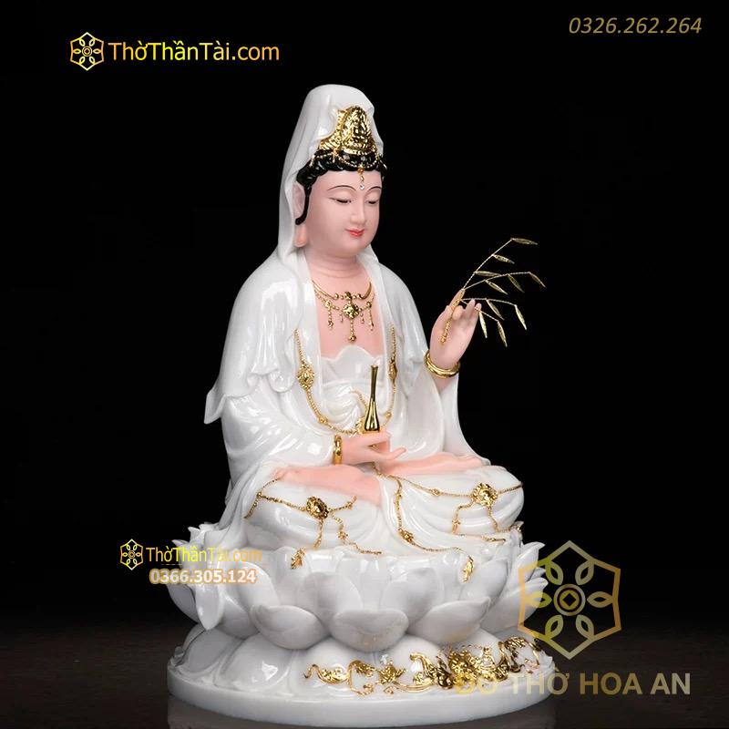 Tượng Quan Âm Đá Trắng 2401