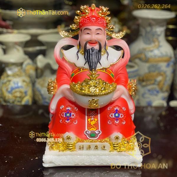 Tượng Thần Tiền/ Thần Phát Phú Quý Rồng Đỏ