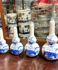 Nậm Rượu Hoa Sen Men Ngọc