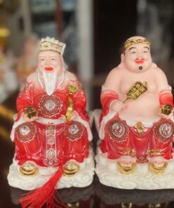 Tượng Thần Tài Thổ Địa Bột Đá Đỏ SP001259