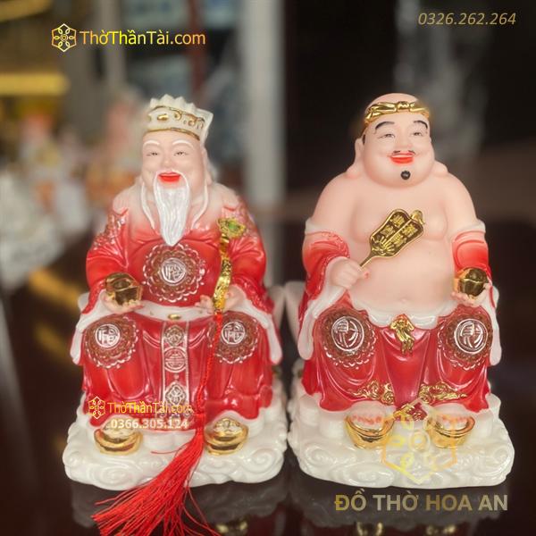 Tượng Thần Tài Thổ Địa Bột Đá Đỏ SP001259