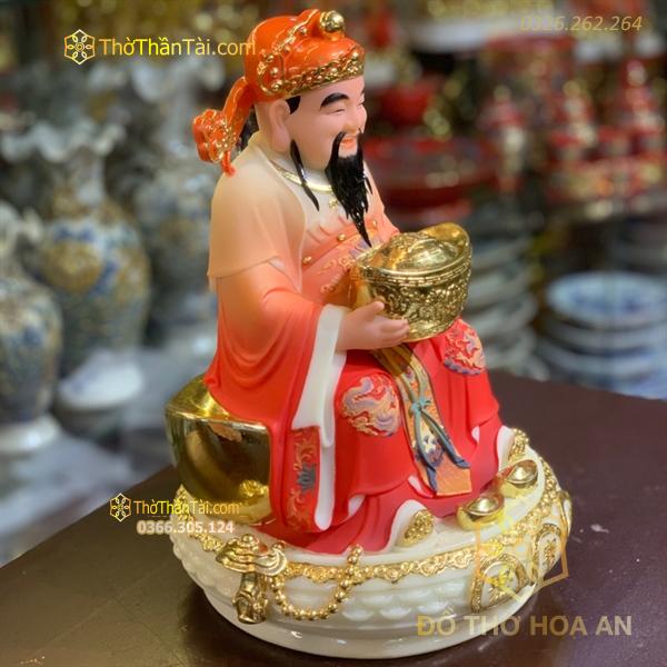 Tượng Thần Tiền/ Thần Phát Đá Đỏ TD10