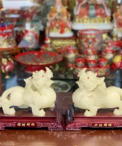Cặp Tỳ Hưu Phong Thủy Bột Đá Trắng