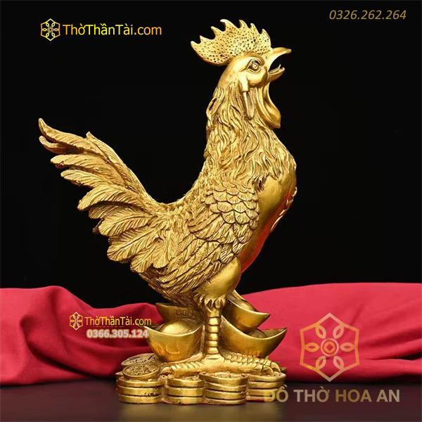 Tượng Gà Trống Chữ Phúc