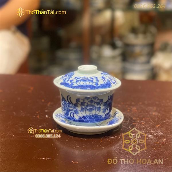 Bát Sâm/Bát Nước Hoa Sen Men Ngọc