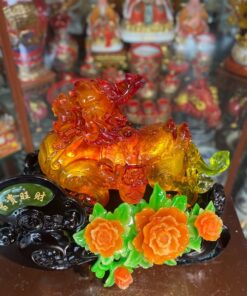 Tỳ Hưu Hoa Mẫu Đơn Vàng Mật Ong