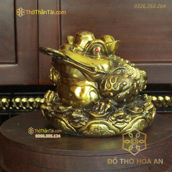 Cóc Thiềm Thừ Phong Thủy Đồng Cõng Vàng Chiêu Tài