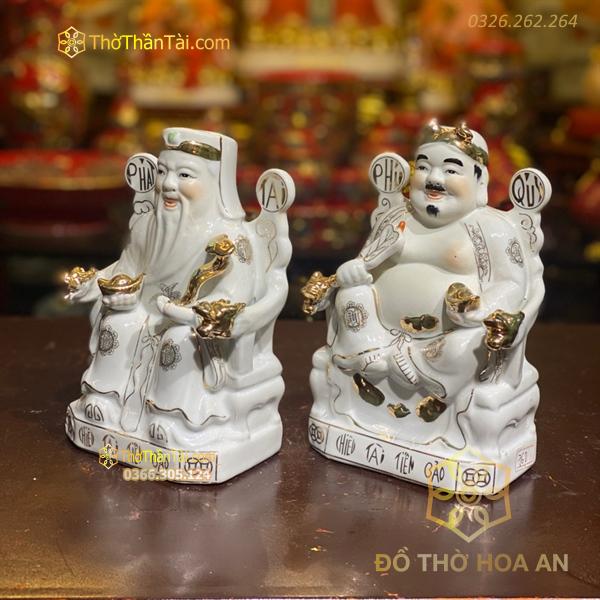 Tượng Thần Tài Thổ Địa Sứ Trắng