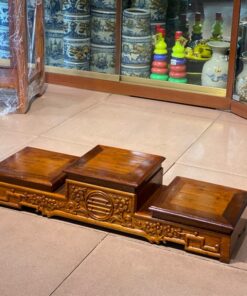 Tam Sơn/Tam Cấp/ Đế Kê 3 Bát Hương Gỗ Hương