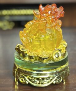 Tỳ Hưu Phong Thuỷ Xoay Đế Kính Lưu Ly Cam