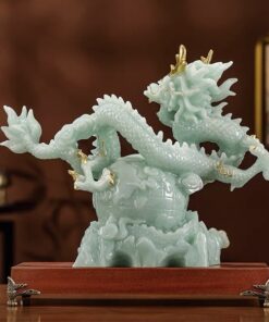 Tượng Rồng Đá Cuộn Long Châu