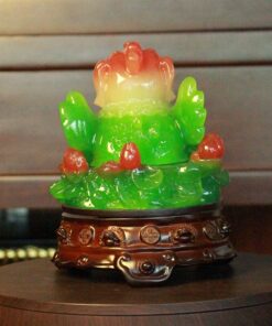 Tỳ Hưu Phong Thuỷ Xoay Đế Gỗ Hồ Lô Xanh