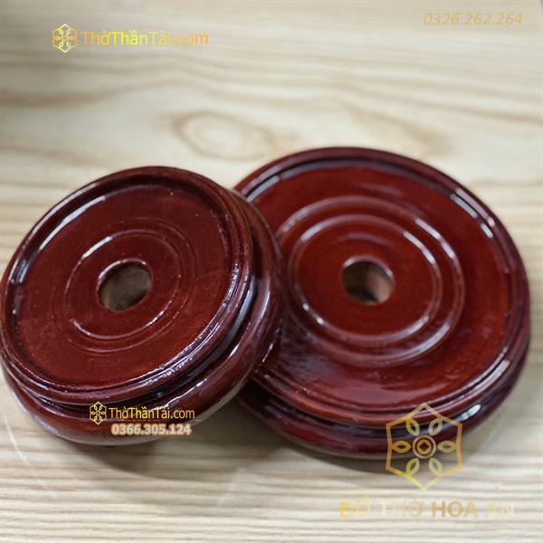 Chân Đế Bát Hương Bằng Gỗ Mít Màu Đỏ