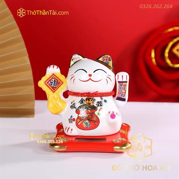 Mèo Thần Tài Năng Lượng 10cm