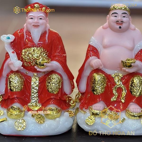Tượng Thần Tài Thổ Địa Mây Bột Đá Đỏ