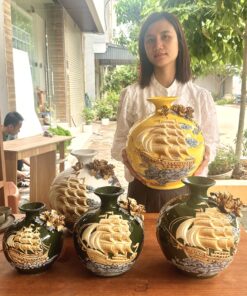 Bình Hút Lộc Thuận Buồm Xuôi Gió Đắp Nổi