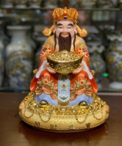 Tượng Thần Tiền/ Thần Phát Đá Đỏ 4203