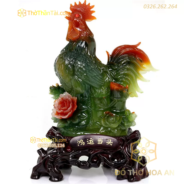 Gà Trống Đá Xanh Đế Gỗ