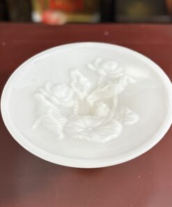 Mâm Bồng Lưu Ly Trắng Bọc Đồng