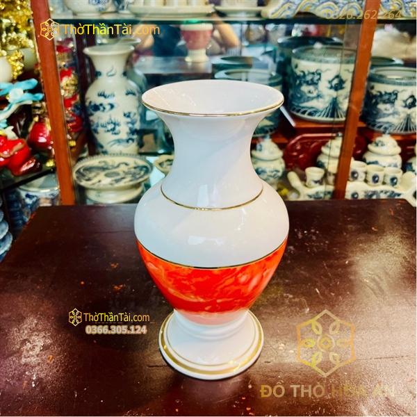 Lọ Hoa Vân Đá Đỏ