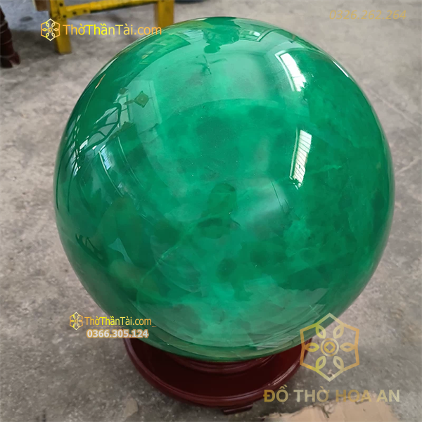Quả Cầu Đá Phong Thủy Thạch Anh Xanh