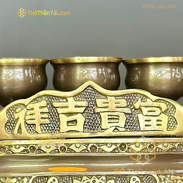 Kỷ Ngai Thờ 3 Chén Đồng Hun
