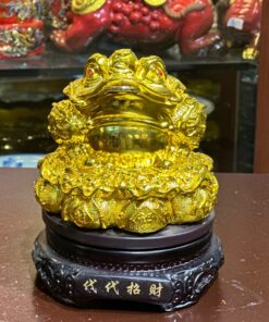 Cóc/Thiềm Thừ Phong Thủy Đế Xoay Vàng Kim