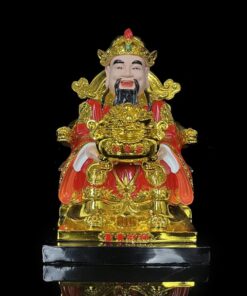 Tượng Thần Phát/ Tượng Thần Tiền Triệu Công Minh Composite Đỏ Ngồi Ngai