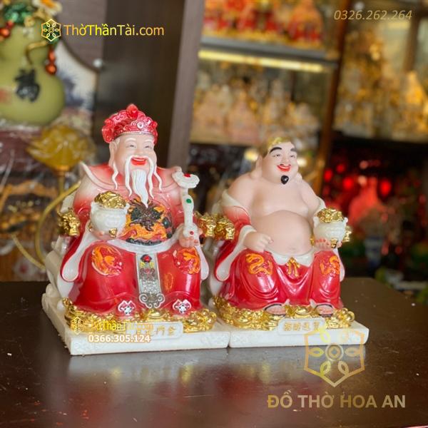 Tượng Thần Tài Thổ Địa Bột Đá Đỏ SP001253
