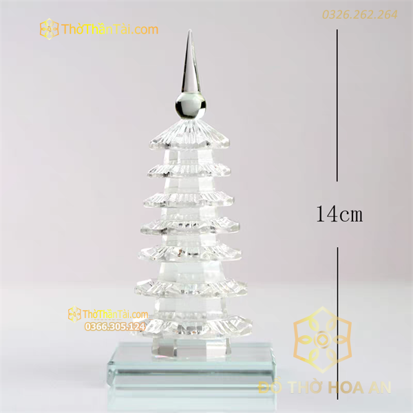Tháp Văn Xương Pha Lê Trắng