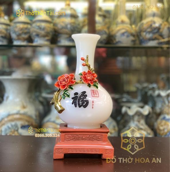 Bình Hút Tài Lộc Như ý Đá Onyx Trắng
