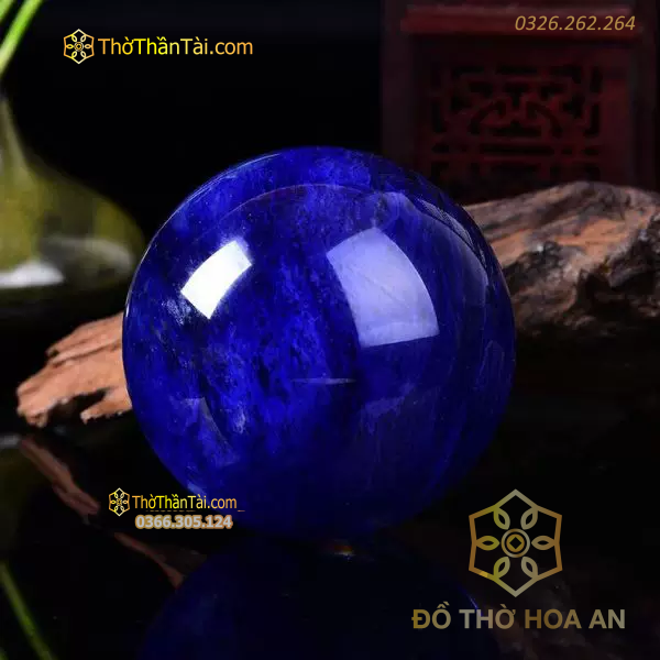 Quả Cầu Màu Xanh Biển Obsidian