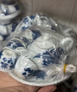 Bộ trà rồng men lam - rẻ