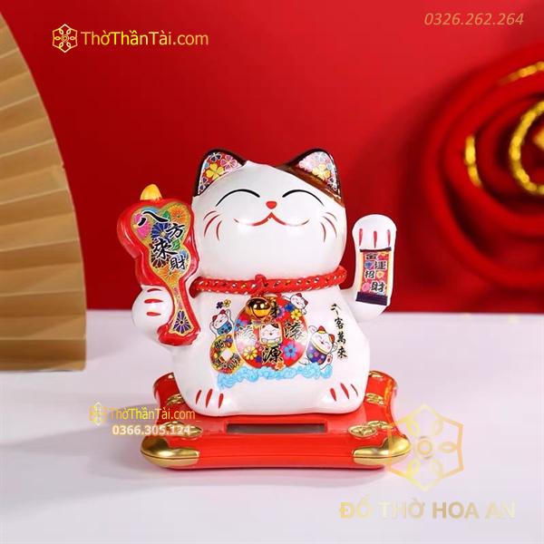 Mèo Thần Tài Năng Lượng 10cm