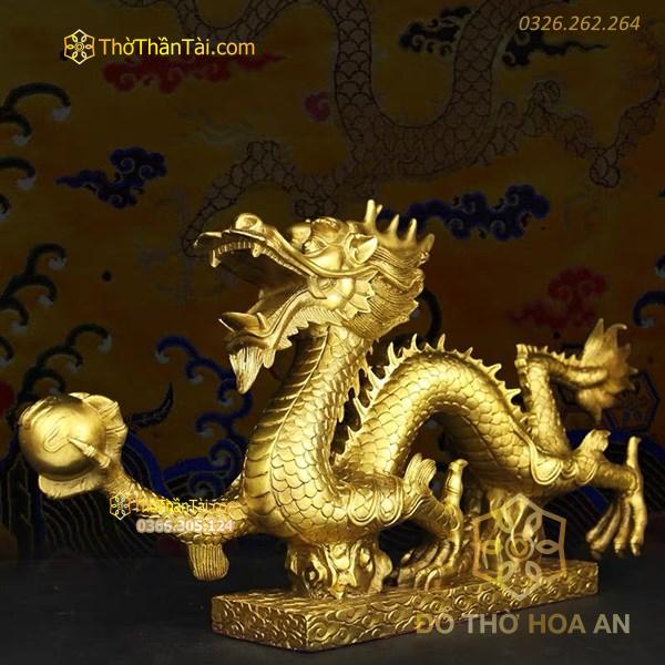 Tượng Rồng Đồng Nắm Long Châu