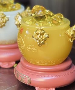 Bồn Tụ Bảo Chiêu Tài Đá Vàng